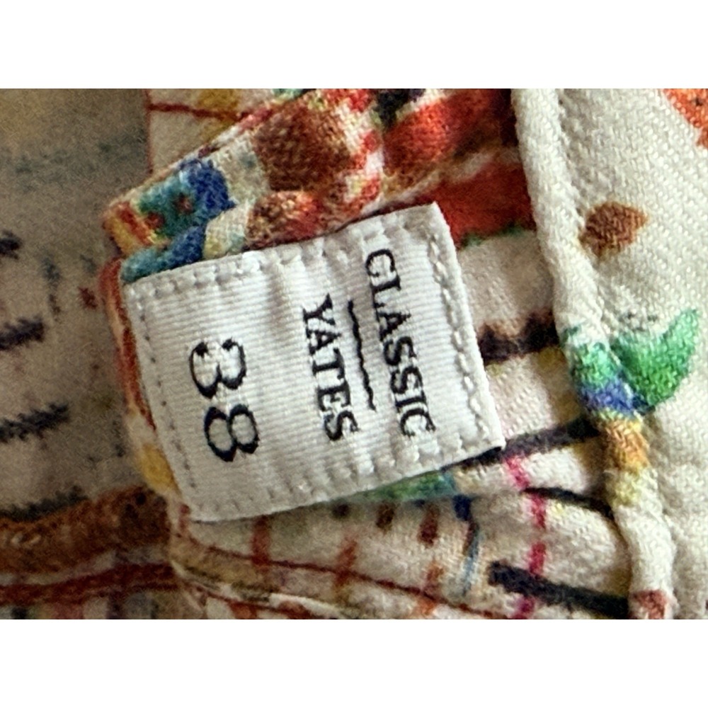 Robert Graham Classic Yates Shorts Men 38 Patchwork Print Linen Cotton Resort - Picture 14 of 15